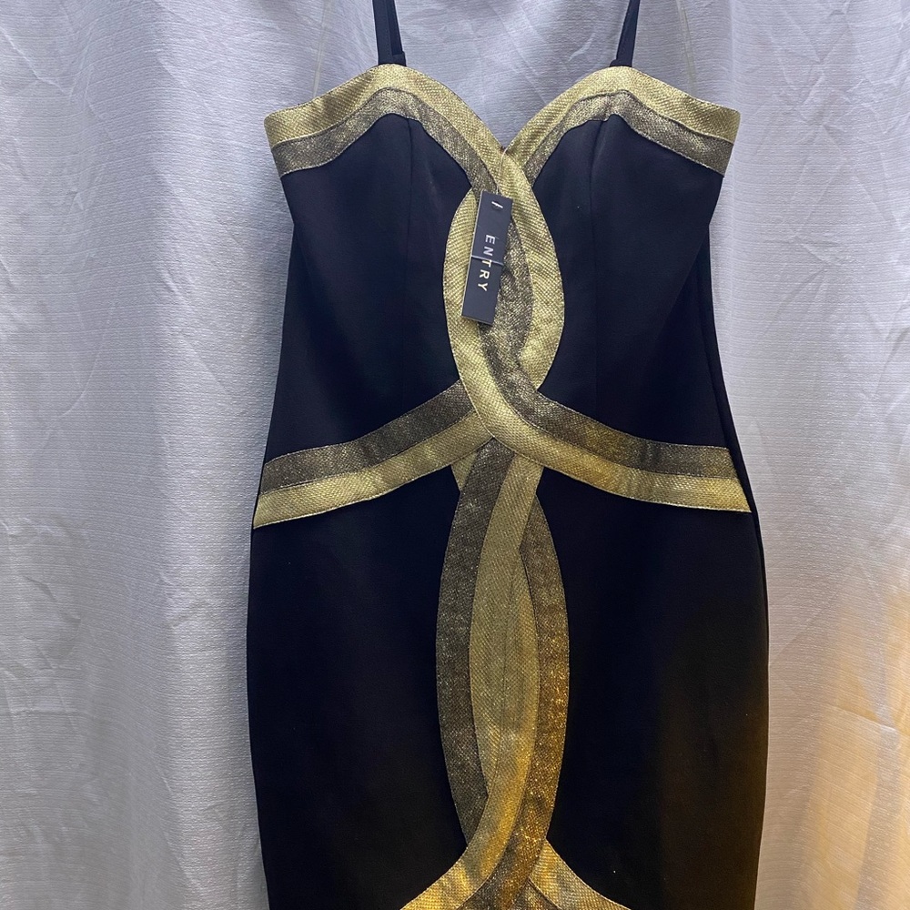 Entry black and gold dress